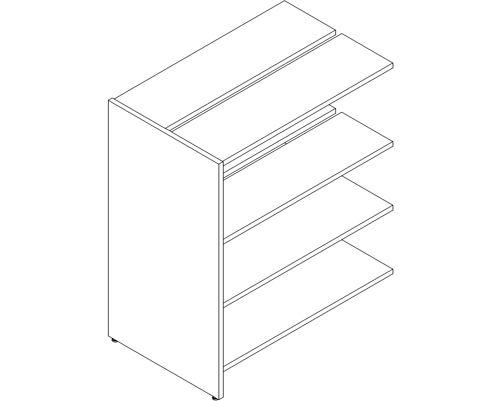 Lingo add-on - double-sided - H1220 - D300 - W1000 - 3D.dwg