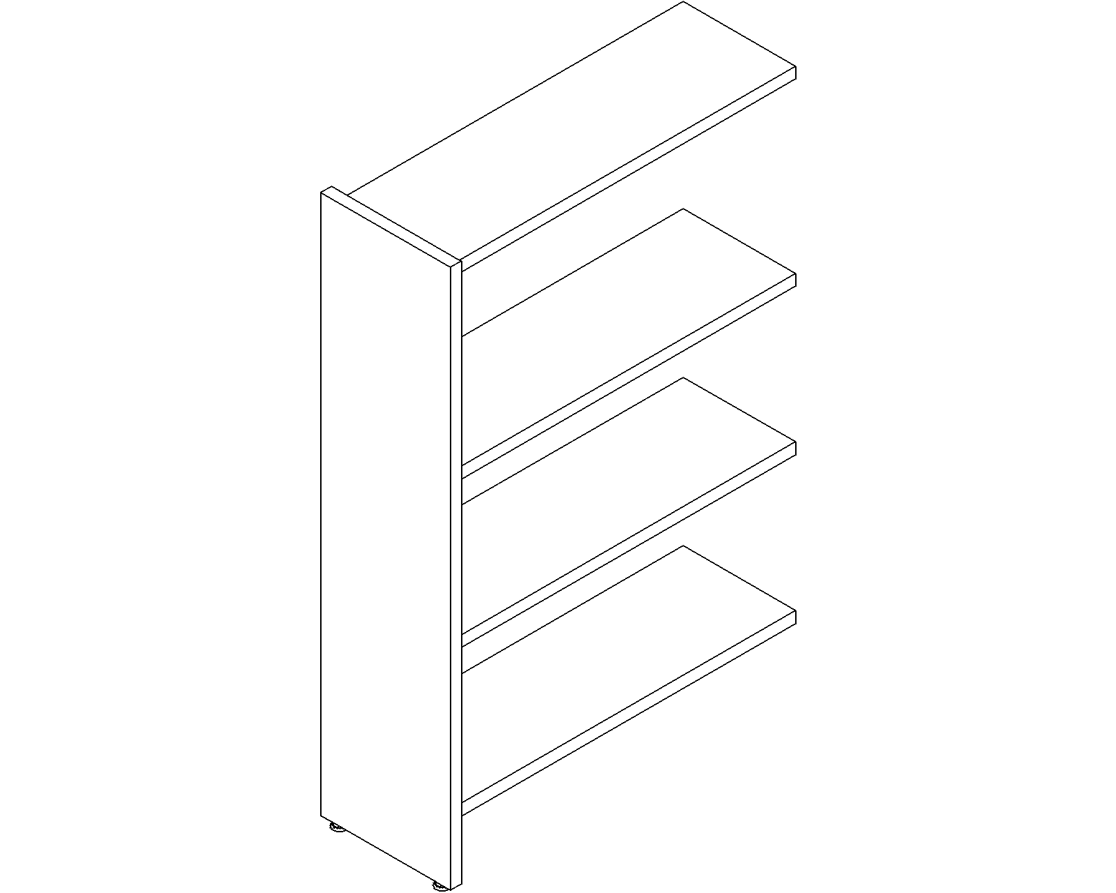 Lingo add-on - single-sided - H1220 - D250 - W750 - 3D.dwg