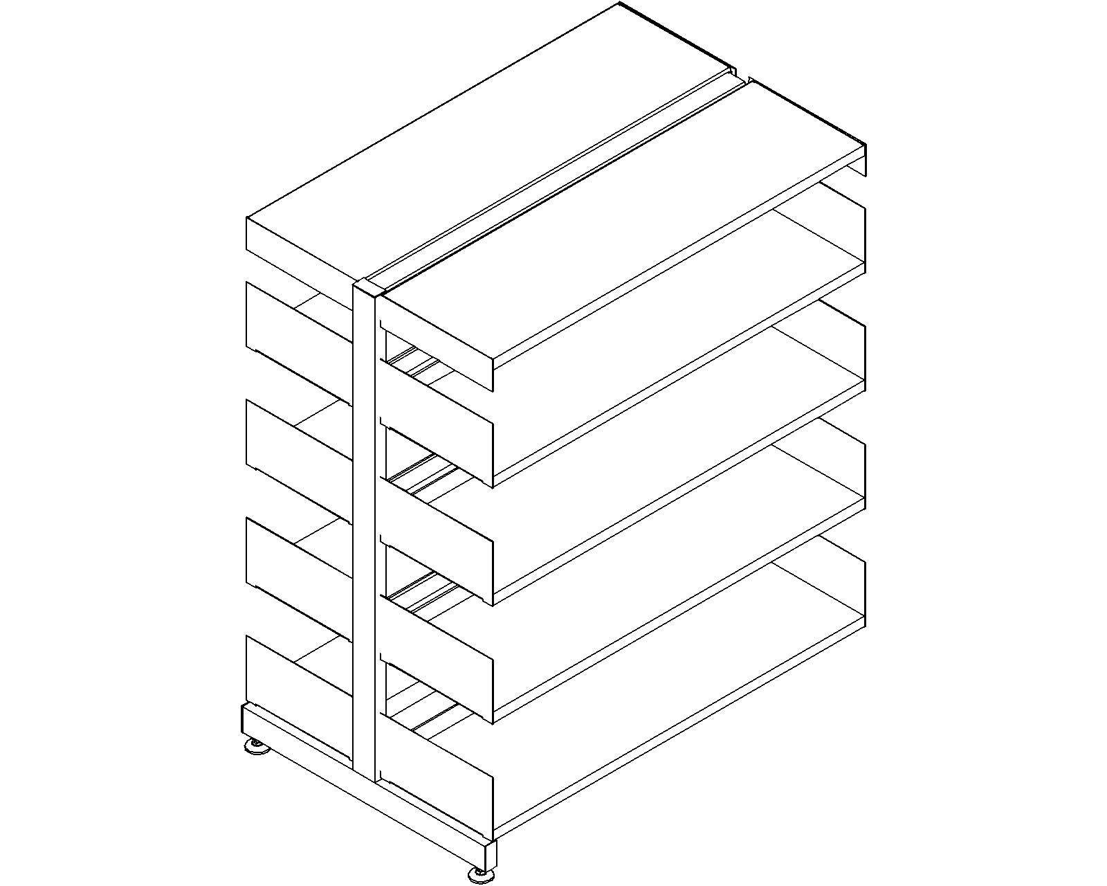 6030 add-on - double-sided - H1220 - D300 - W1000 - 3D.dwg