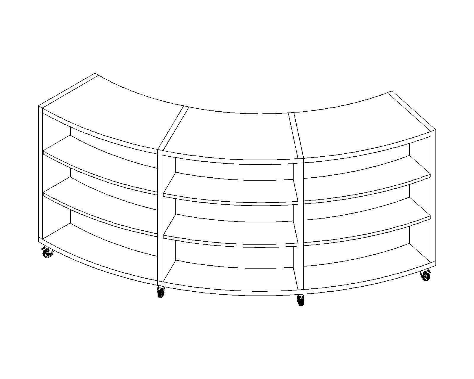 Inform Round mobile - 26˚ - H1635 - 3 bays - 3D.dwg