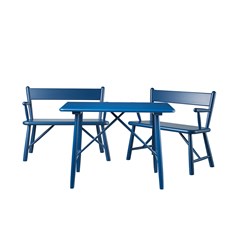 E1557 - Ensemble avec table et 2 bancs